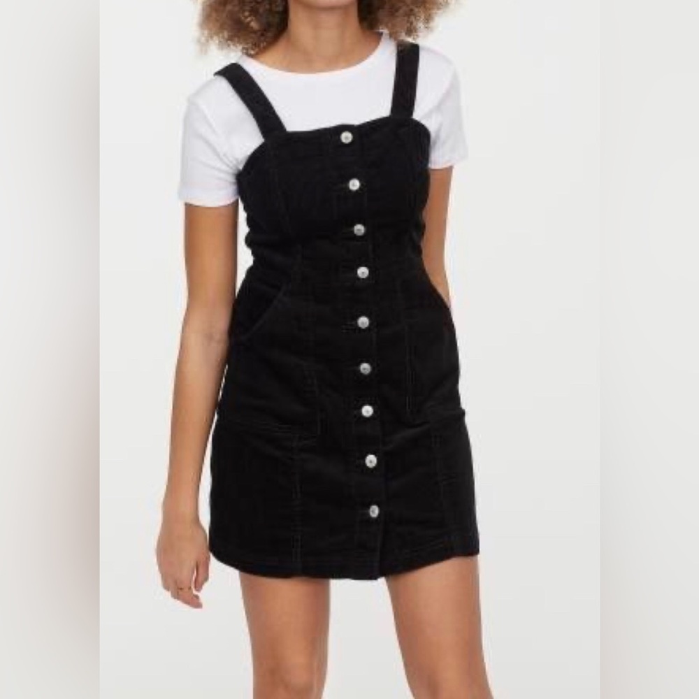 H&M Divided Black Overall Dress